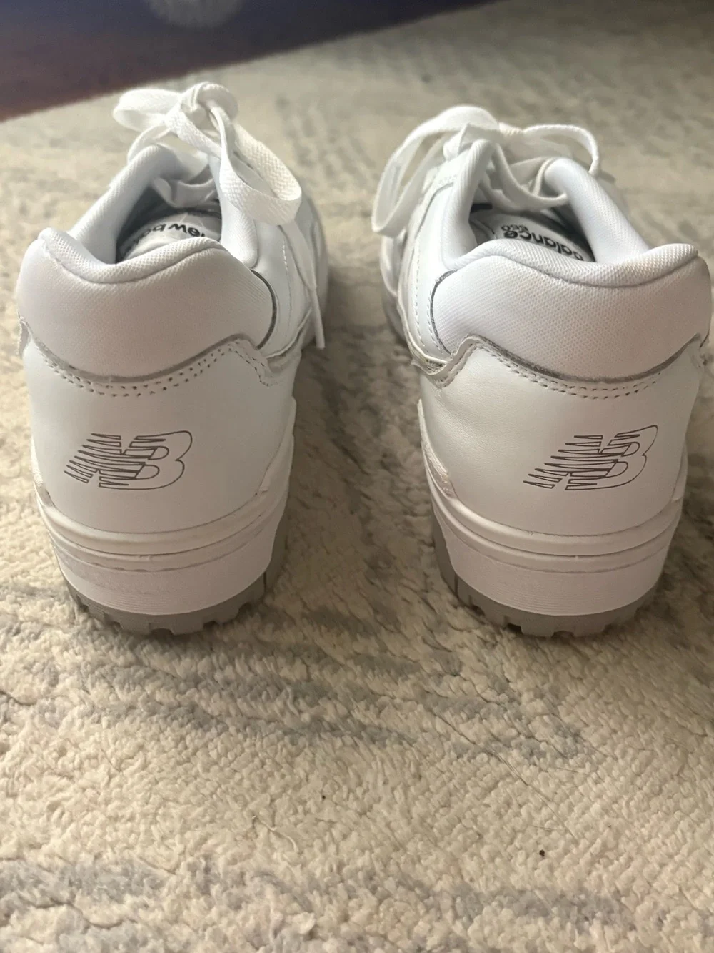 New Balance 550 Sneaker in White Grey